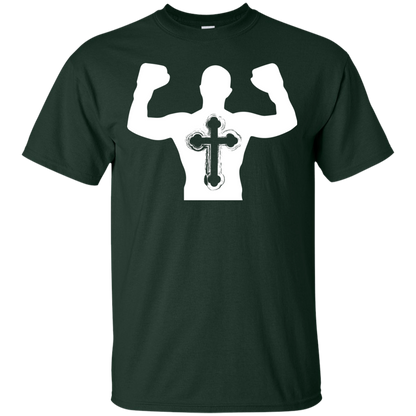 Christian Gym Exercise Workout T-shirt Forest Green