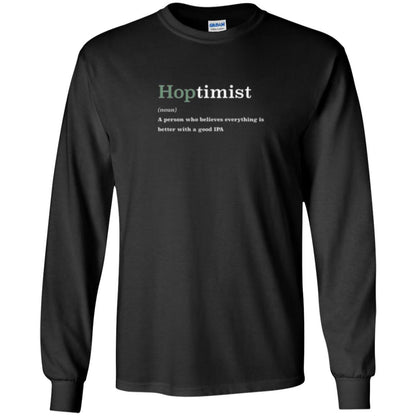 Beer Lover T-shirt Hoptimist Definition Black
