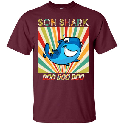 Son Shark Doo Doo Doo Family Shark Gift Shirt Maroon