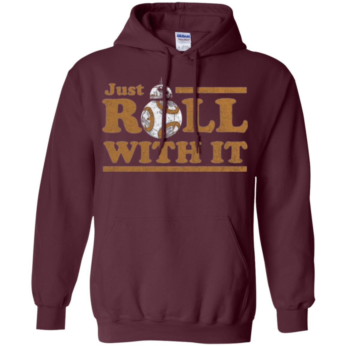 Movie T-Shirt Just Roll With You Maroon