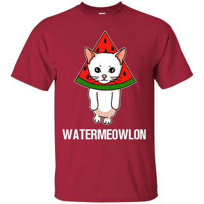 Watermeowlon Funny Summer Melon Fruit Shirt Cardinal