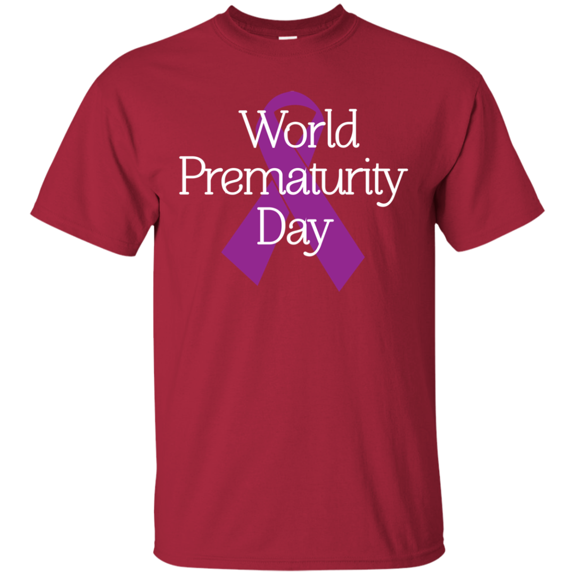 Cancer Awareness T-shirt World Prematurity Day T-shirt Cardinal