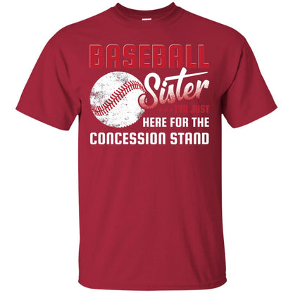 Baseball Sister Shirt Im Just Here For Concession Stand Cardinal