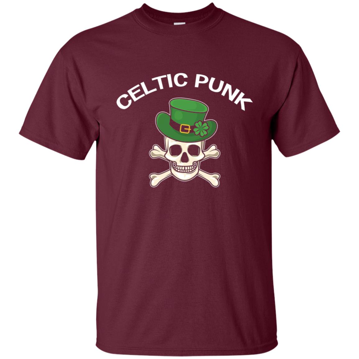 Celtic Punk Rock Irish St. Patrick_s Day T-shirt Maroon