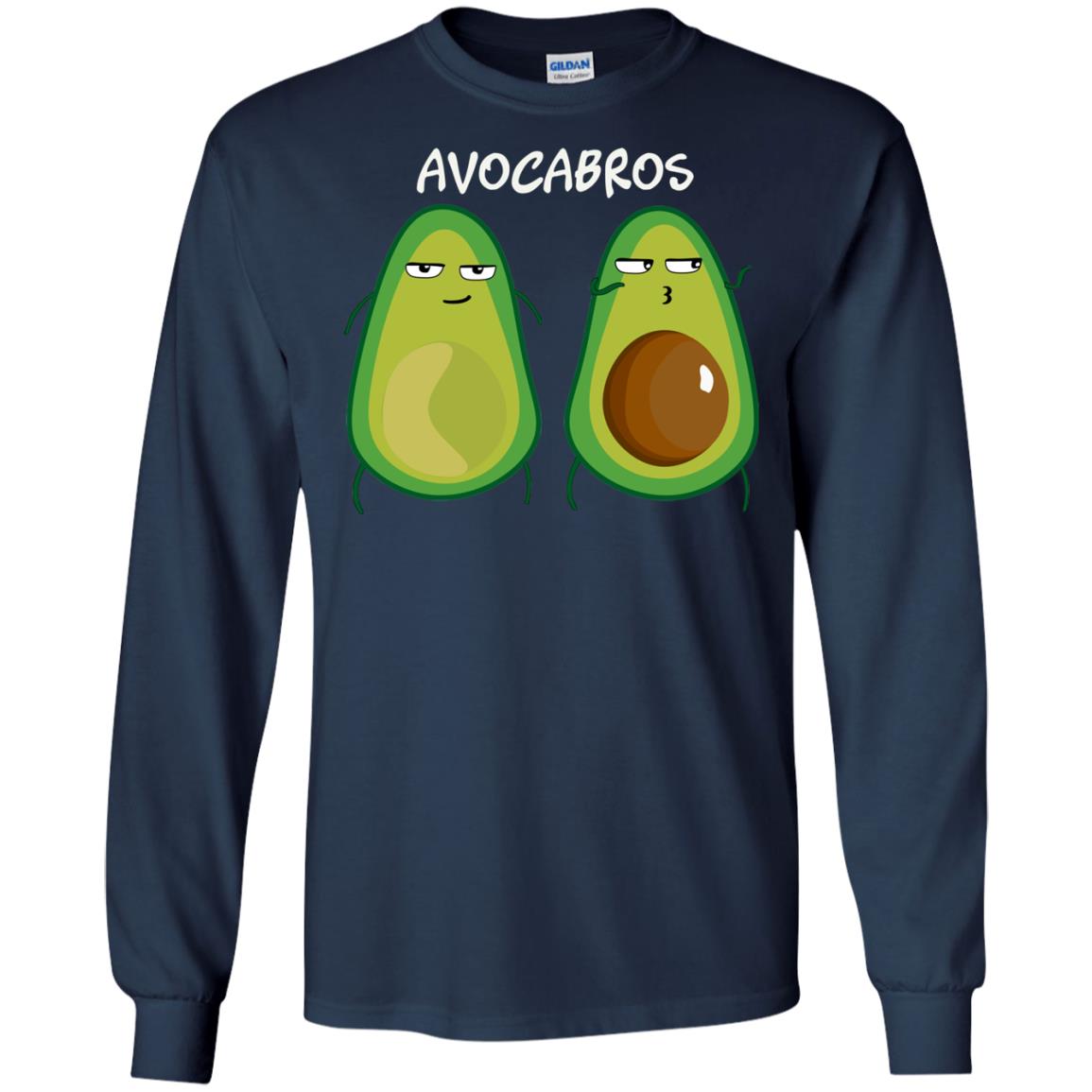 Funny Avocado T-shirt For Bros And Vegans Navy