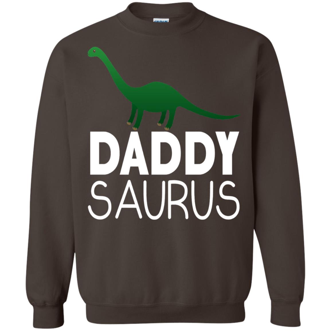 Daddy Saurus Dinosaur Matching Daddy T-shirt Dark Chocolate