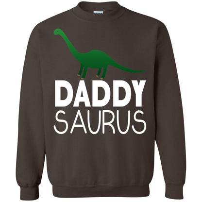 Daddy Saurus Dinosaur Matching Daddy T-shirt Dark Chocolate