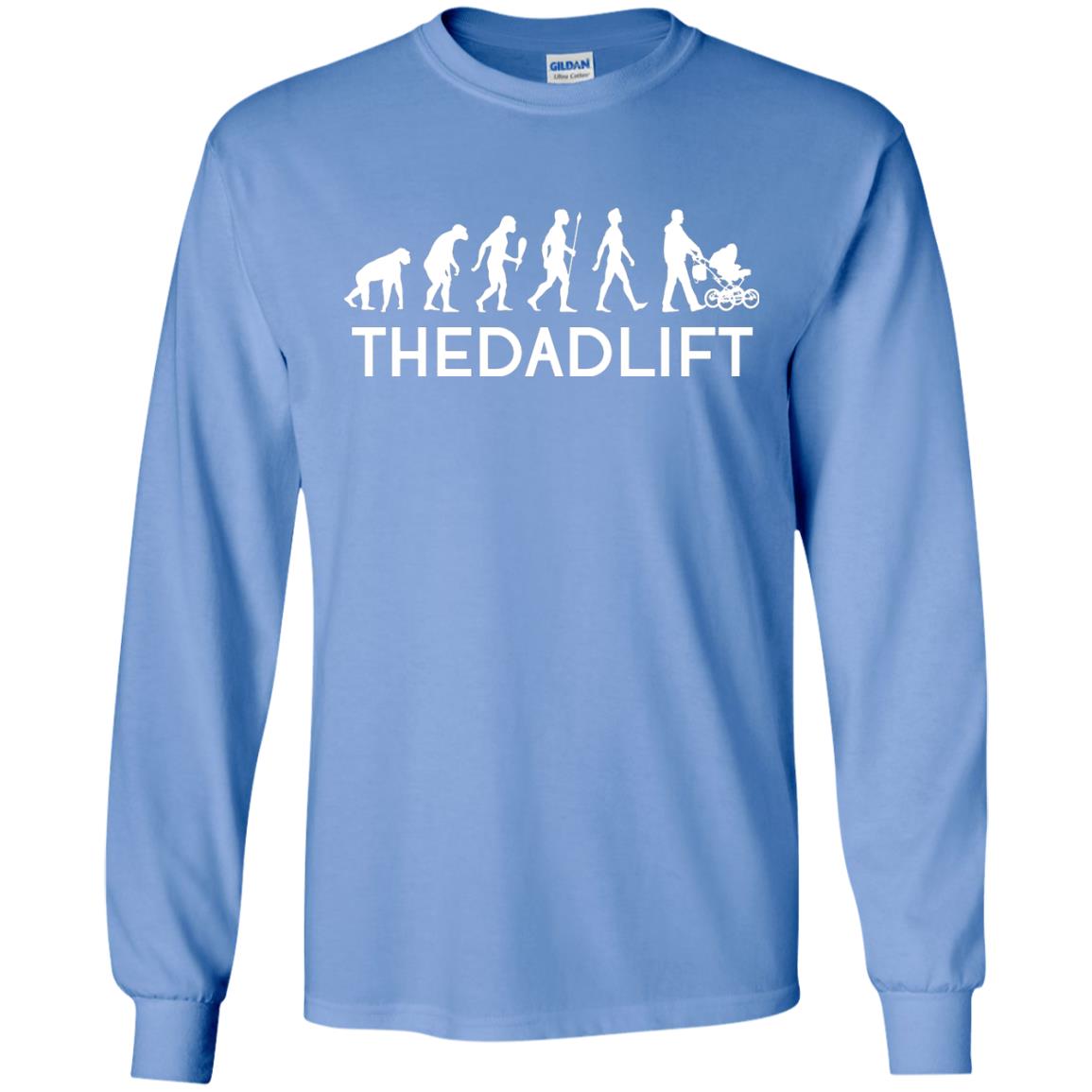 The Evolution Of Man T-shirt The Dad Lift Carolina Blue