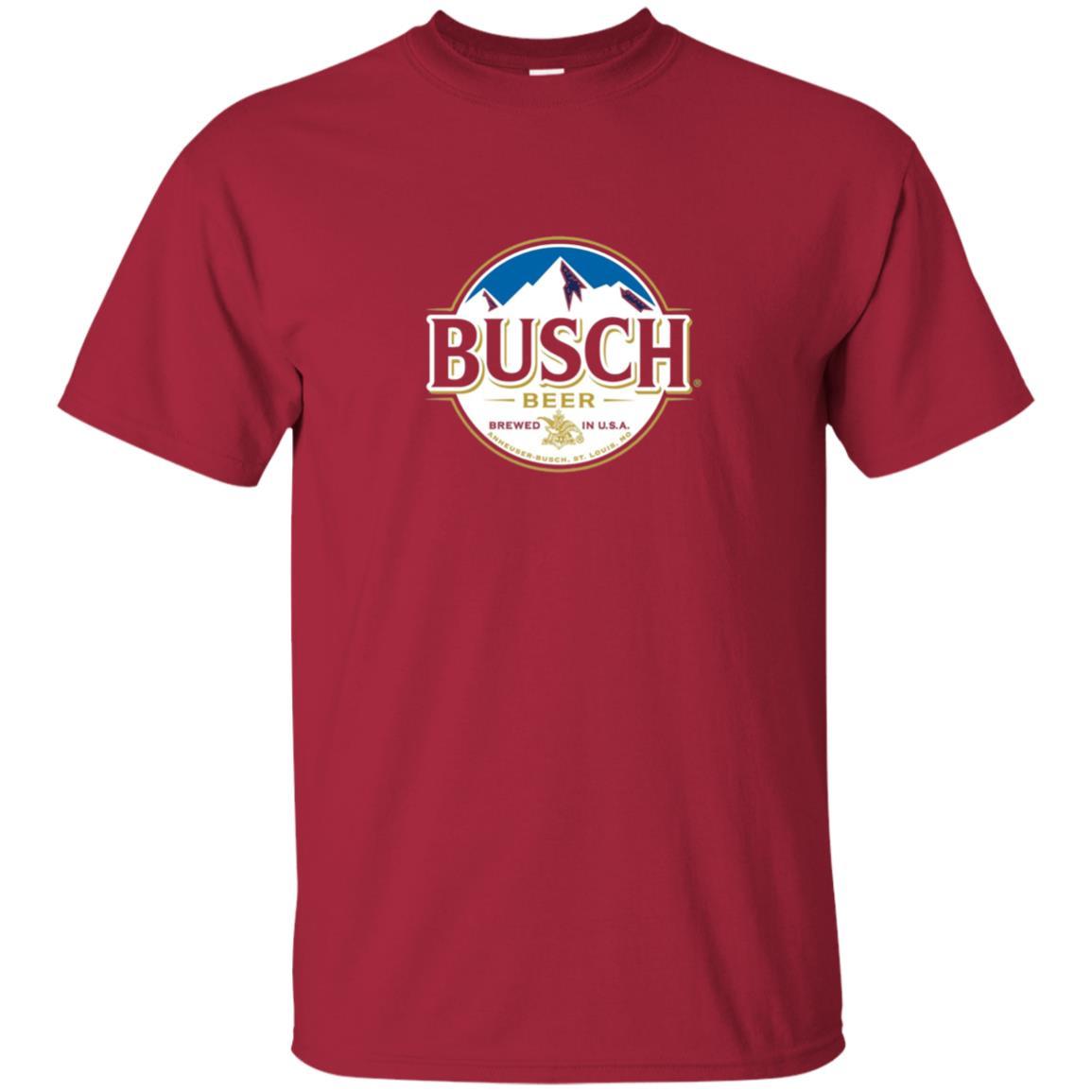Beer Lovers T-shirt Busch Beer Cardinal