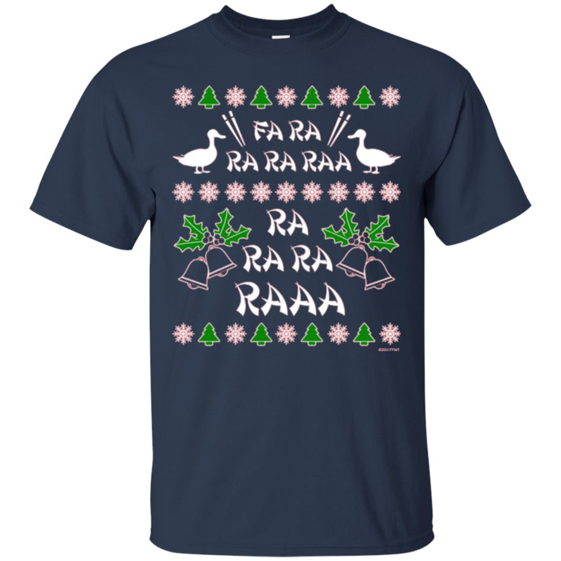 Christmas T-shirt Fa Ra Ra Chinese Duck Dinner Navy