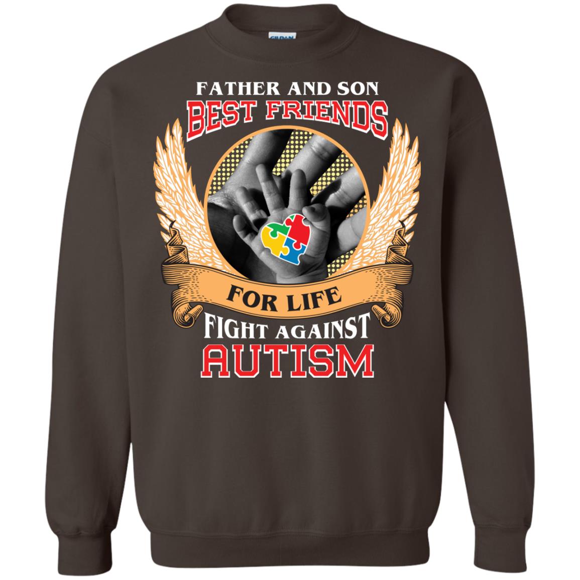 Autism Awareness T-shirt Father And Son Best Friends Dark Chocolate