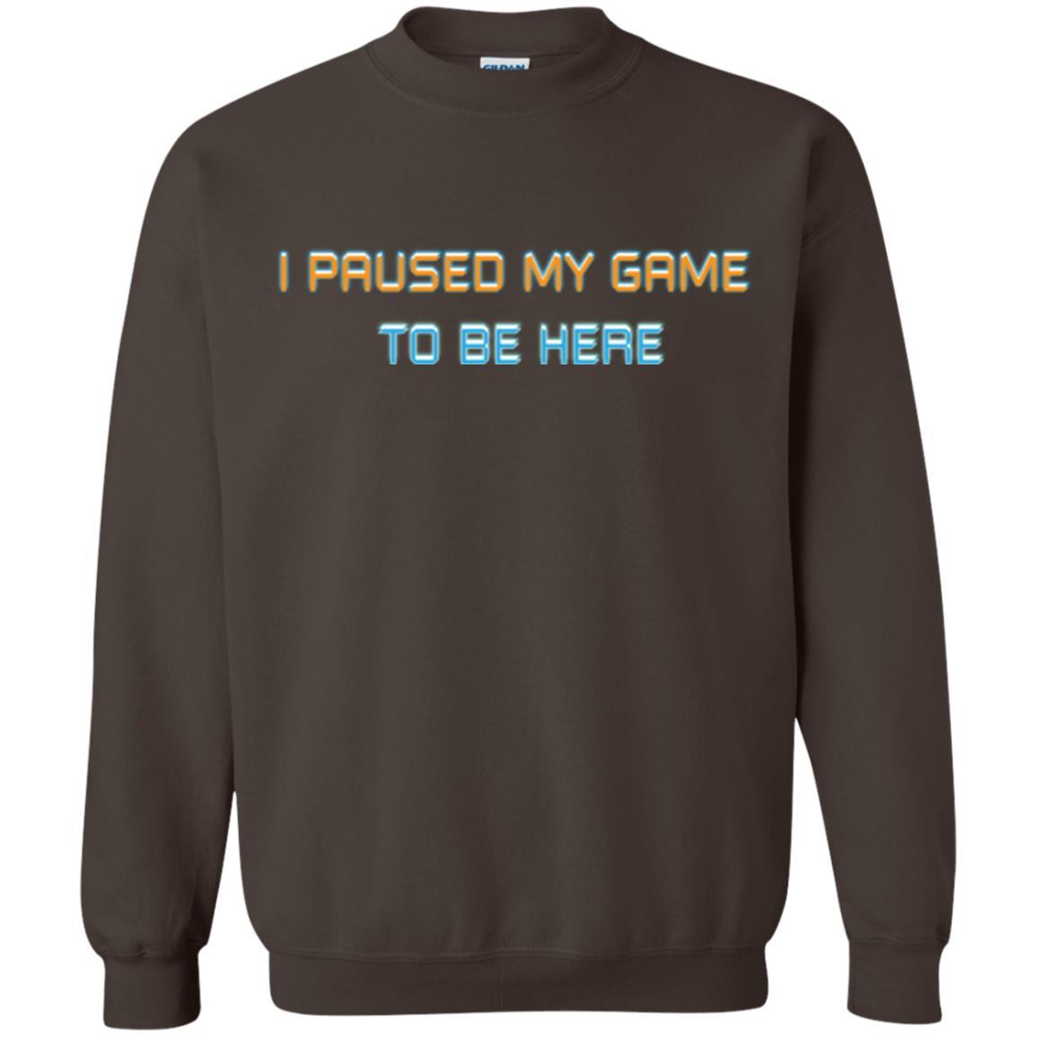Gamer T-shirt I Paused My Game Here Dark Chocolate