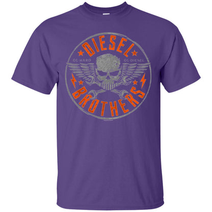 Skull Cross Wrench T-shirt Diesel Brothers Go Hard Go Diesel Purple