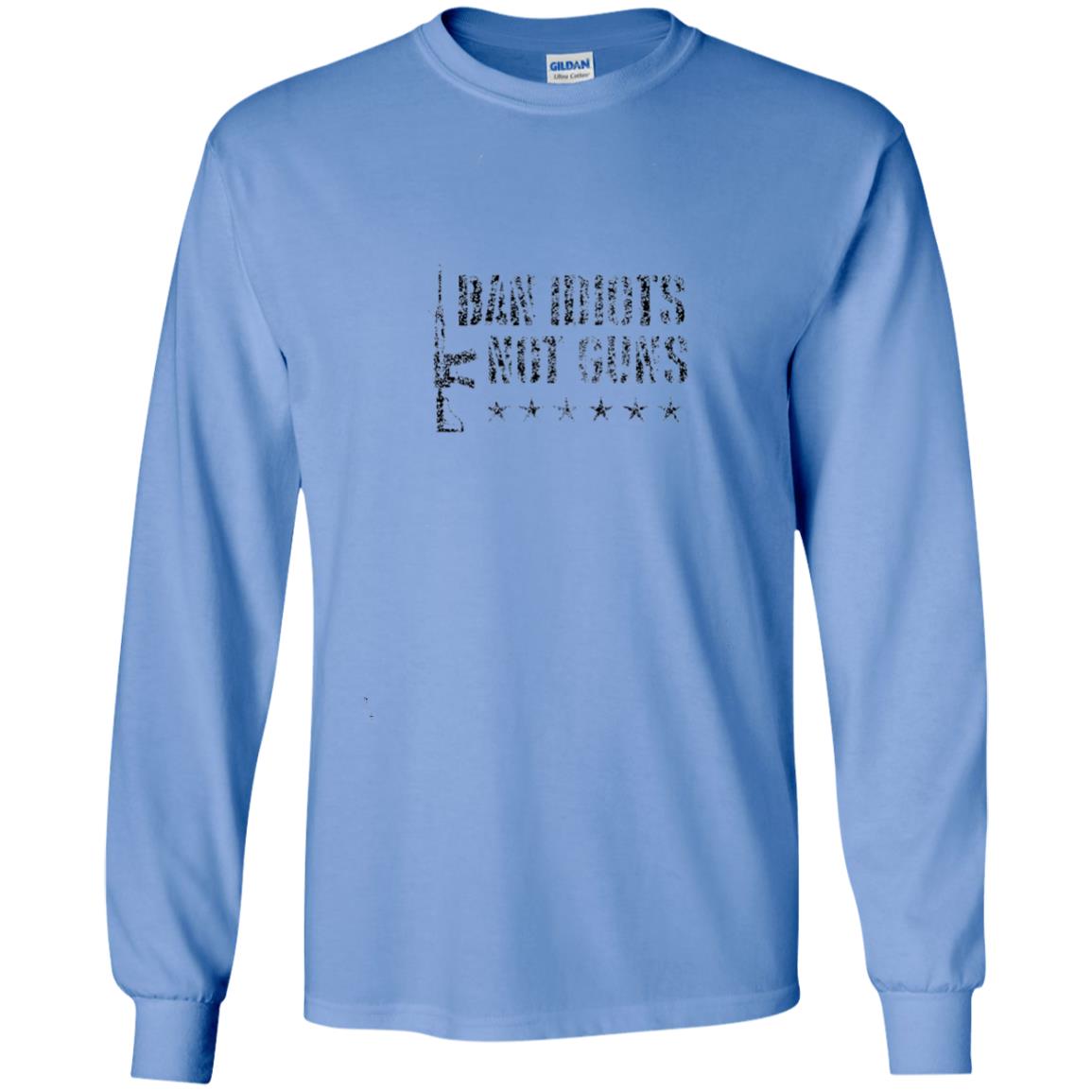Ban Idiots Not Guns Gun Control T-shirt Carolina Blue