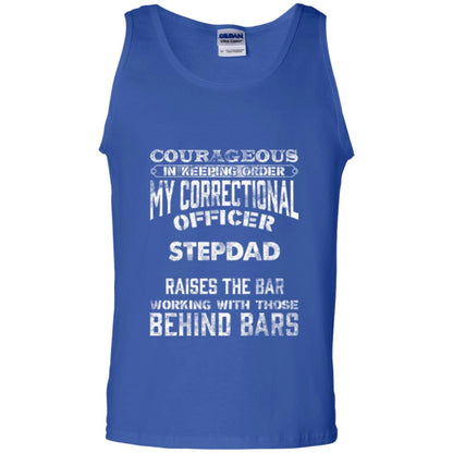 Daddy T-shirt Correctional Officer Step Dad Support Royal