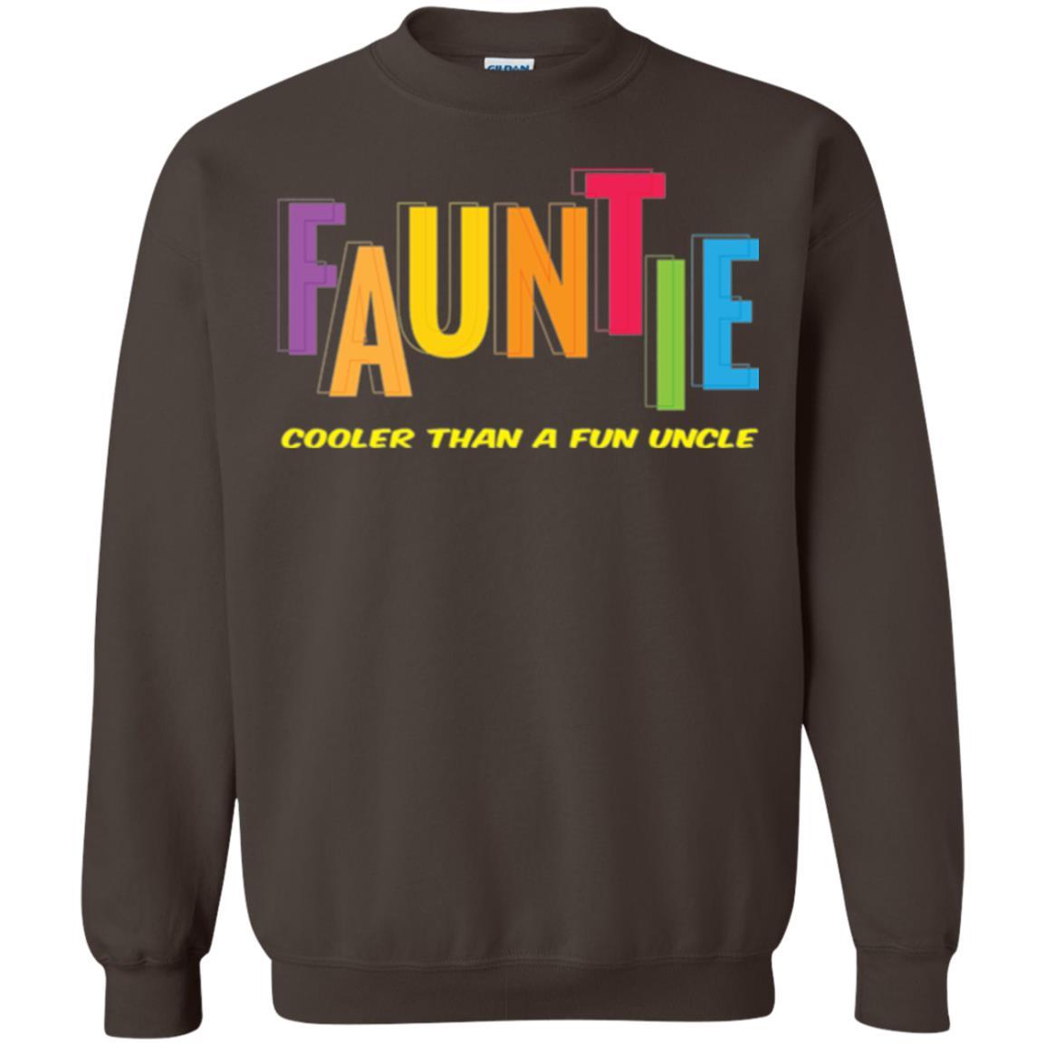 Aunt T-shirt Fauntie Cooler Than A Fun Uncle Dark Chocolate