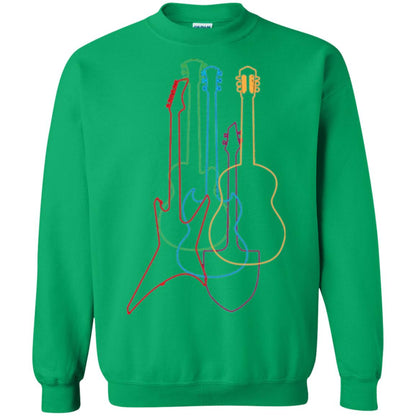 Colored Guitars Electric Acoustic Classical T-shirt Irish Green
