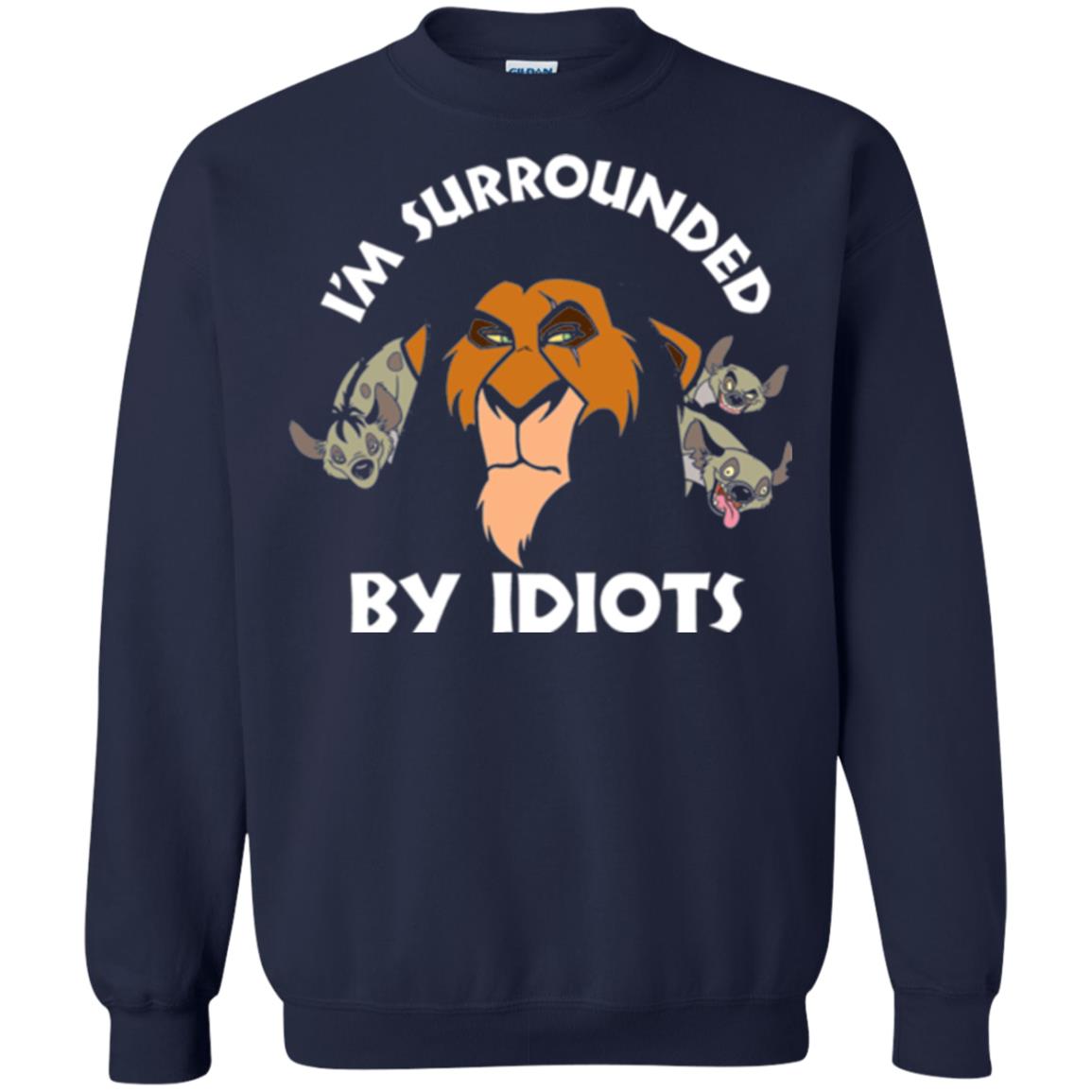 Disney Lion King T-shirt Scar Surrounded By Idiots Navy