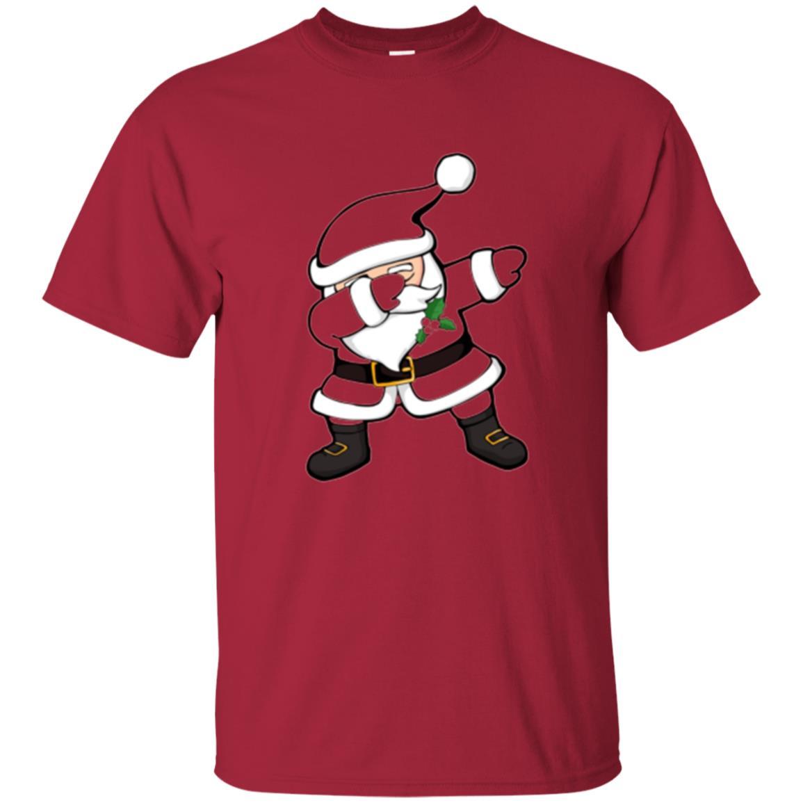 Merry Christmas T-shirt Dabbing Santa Claus Cardinal
