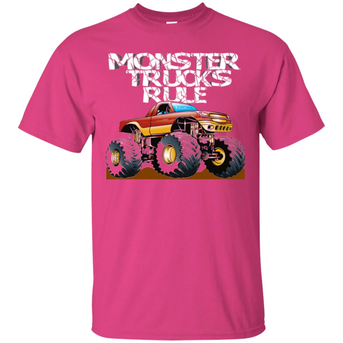 Monster Trucks Rule T-shirt Heliconia