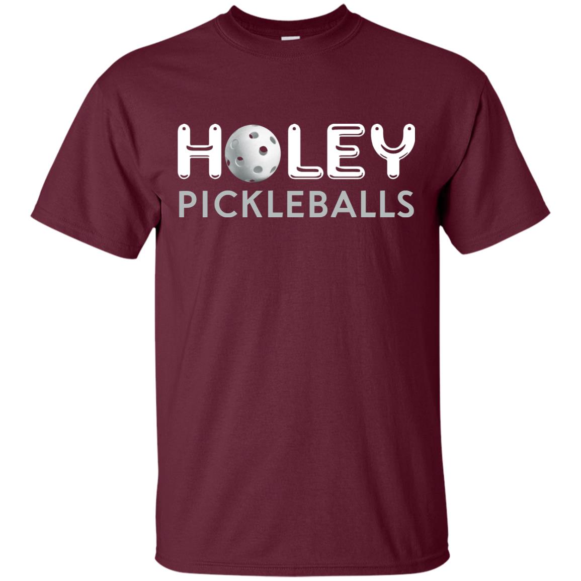 Pickleball Lover T-shirt Holey Pickleballs Maroon