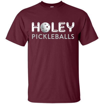 Pickleball Lover T-shirt Holey Pickleballs Maroon