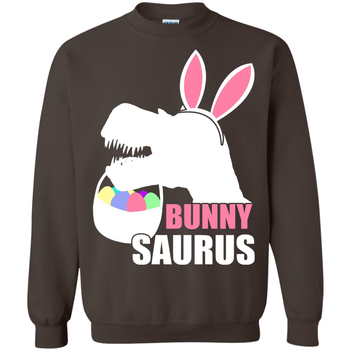 Bunnysaurus Easter Dinosaur Lover Shirt Dark Chocolate