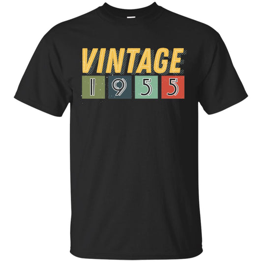 Vintage 1955 63th Birthday Gift Shirt For Mens Or Womens Black