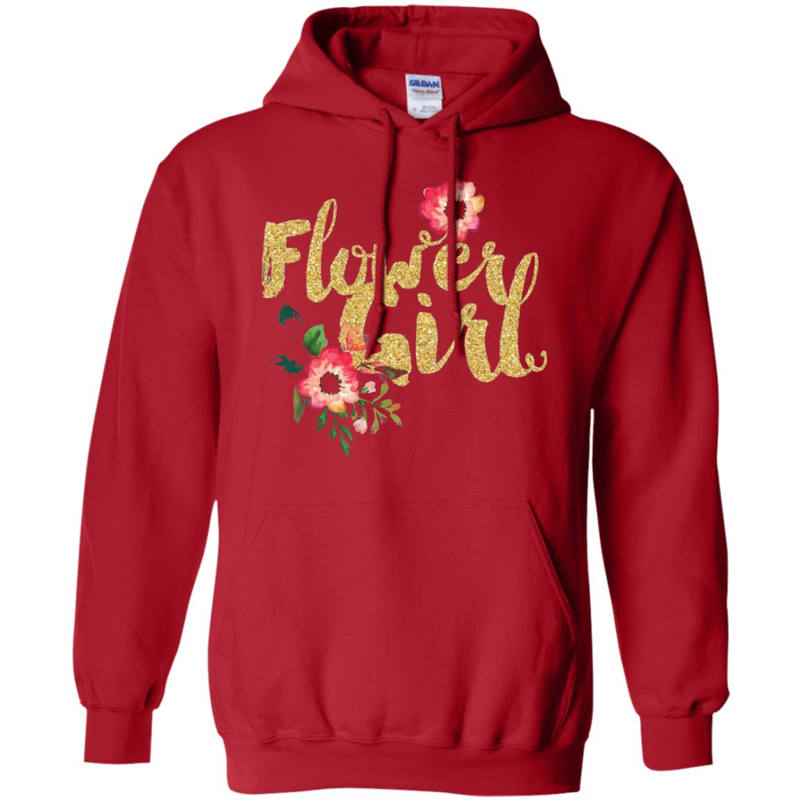Flower Girl Bridesmaid Wedding Reception T-shirt Red