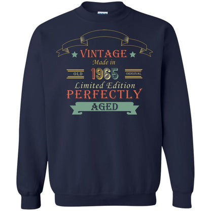 Vintage Made In Old 1965 Original Limited Edition Perfectly Aged 53th Birthday T-shirt Navy