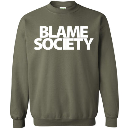 Mens Blame Society Urban Hip Hop T-shirt Military Green