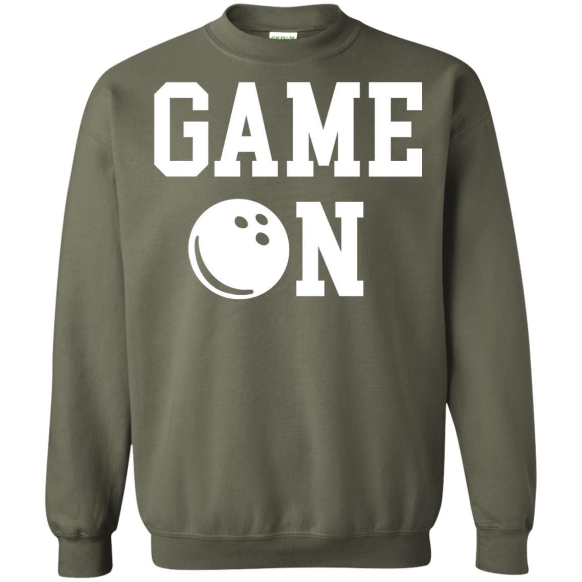 Bowler T-shirt Game On Bowling T-shirt Military Green