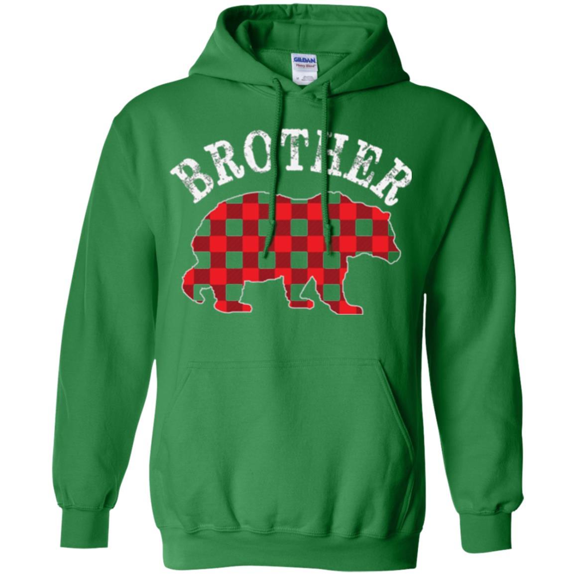 Christmas T-shirt Red Plaid Brother Bear Irish Green