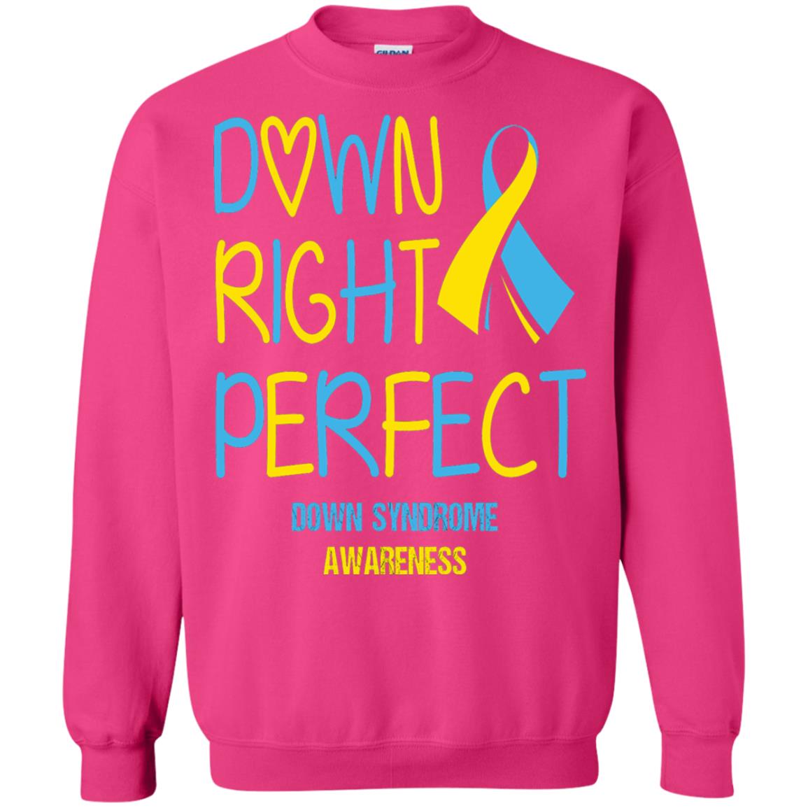 Down Right Perfect Down Syndrome Awareness T-shirt Heliconia