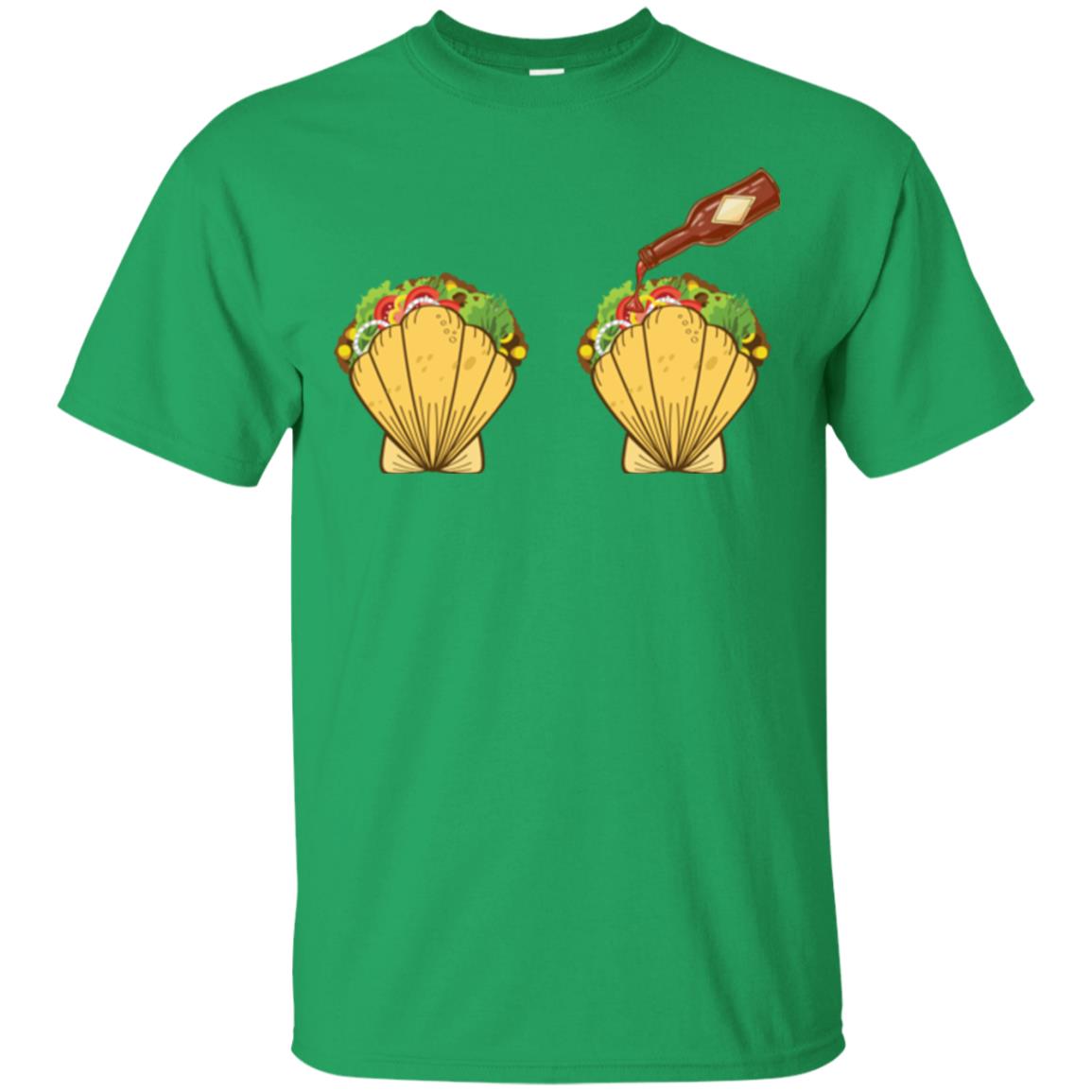 Mermaid Shell T-shirt Taco Bra And Spicy Chili Sauce Irish Green