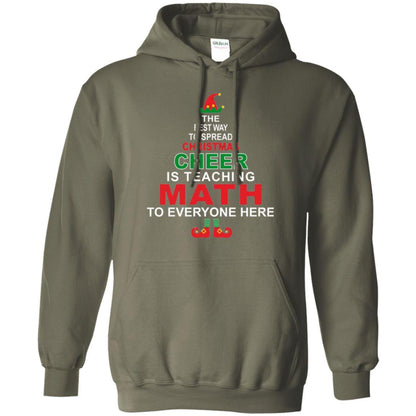 Elf Christmas T-shirt Math Teacher Christmas T-shirt Military Green