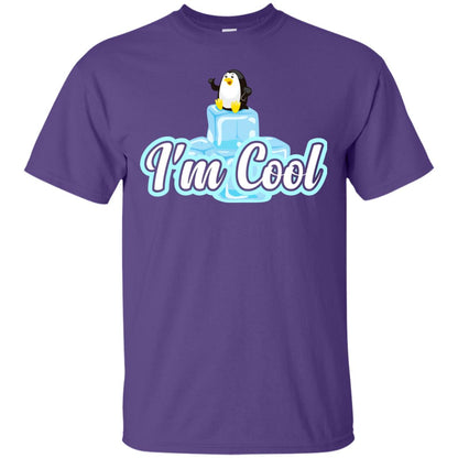 Penguin I_m Cool Gift Shirt For Penguin Lover Purple