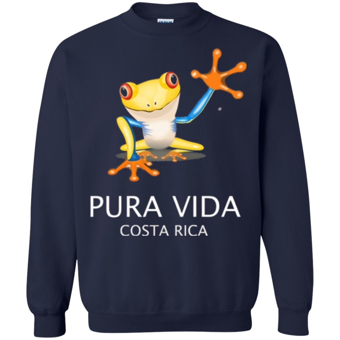 Tree Frog T-shirt Pura Vida Costa Rica T-shirt Navy