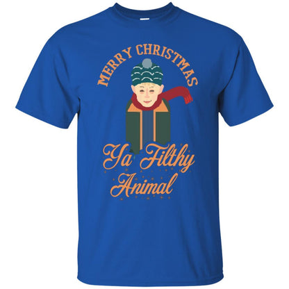 Christmas T-shirt Merry Christmas Ya Filthy Animal Royal