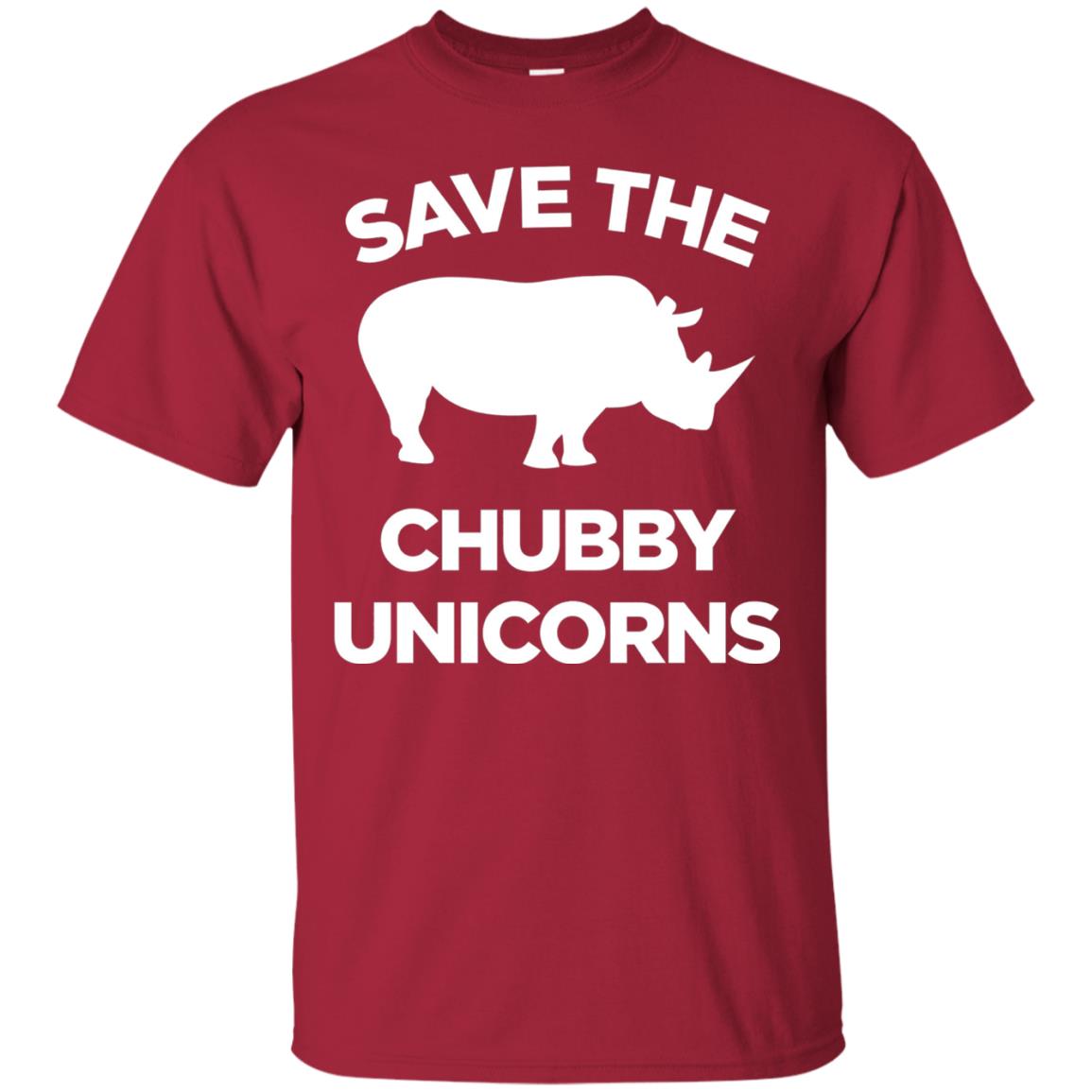 Save The Chubby Unicorns Funny Unicorn Lover T-shirt Cardinal