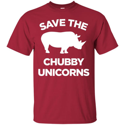 Save The Chubby Unicorns Funny Unicorn Lover T-shirt Cardinal