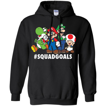 Nintendo Super Mario Luigi #squadgoals Gamer T-shirt Black
