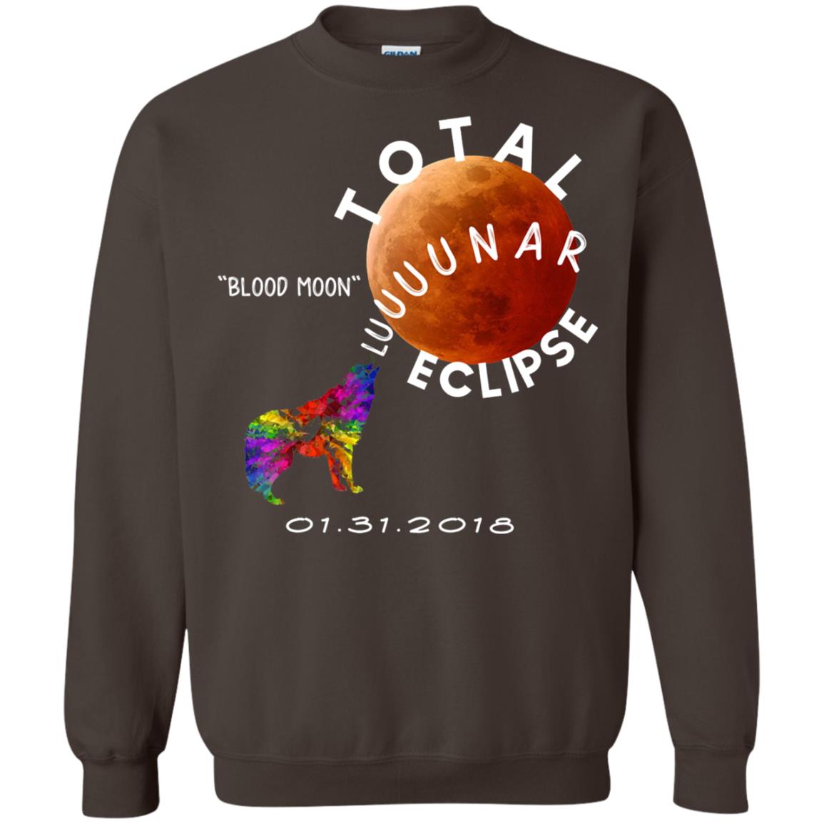 Best Total Lunar Eclipse Shirt 2018 Blood Moon T-shirt Dark Chocolate