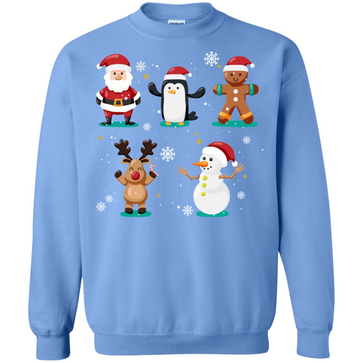 Christmas Character Ideas Gift Shirt Carolina Blue