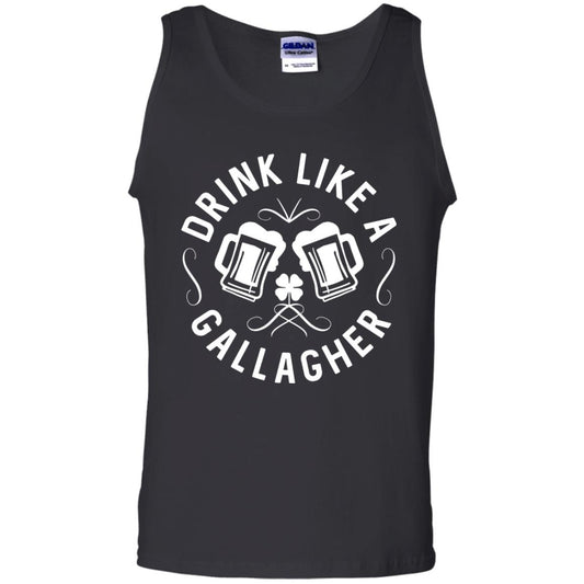 Drink Like A Gallagher Green Irish St. Patty_s T-shirt Black