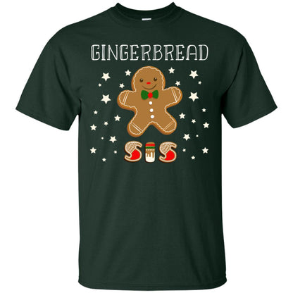 Gingerbread Sister X-mas Gift Family Shirt For Girls Forest