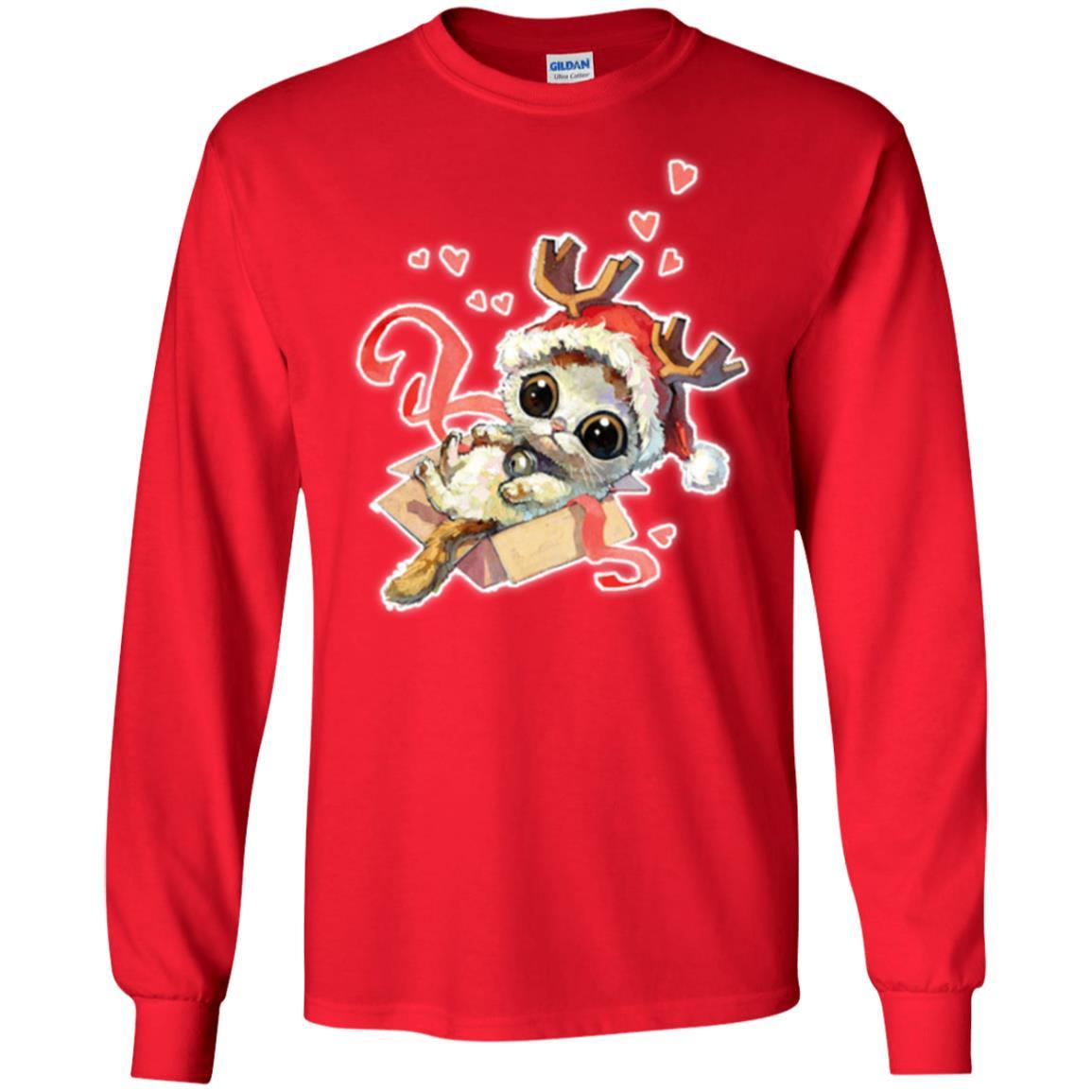 Cat Lover T-shirt Merry Christmas Red