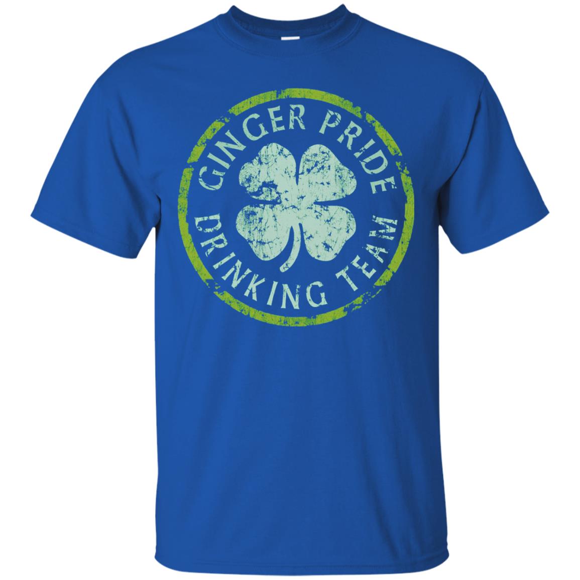 Funny Ginger Pride Drinking Team Irish T-shirt Royal
