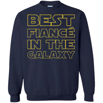 Engaged Married Wedding T-shirt Best Fiance In The Galaxy Navy