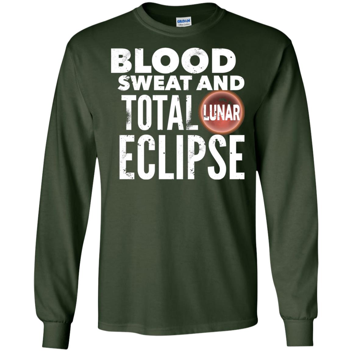 Total Lunar Eclipse 2018 Blood Sweat T-shirt Forest Green